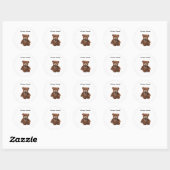Je eigen teddybeer vriend ronde sticker (Vel)