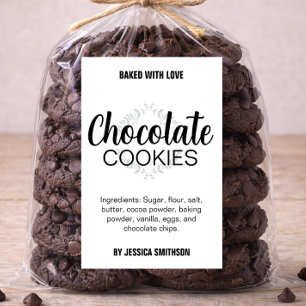 Je eigen tekst Cookies (of ander woord) label CK01 Voedselcontainer Etiket