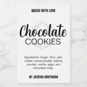 Je eigen tekst Cookies (of ander woord) label CK01 Voedselcontainer Etiket (Enkel label)