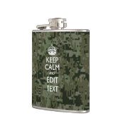 Je eigen tekst digitale camo Woodland kalm houden Heupfles (Links)