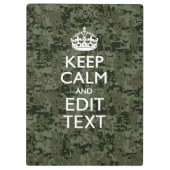 Je eigen tekst digitale camo Woodland kalm houden Klembord (Achterkant)