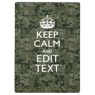 Je eigen tekst digitale camo Woodland kalm houden Klembord