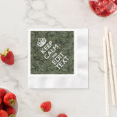 Je eigen tekst digitale camo Woodland kalm houden Servetten (Insitu)