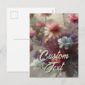 Je eigen tekst gemengde bloemen 19 sjabloon (Voorkant / Achterkant)