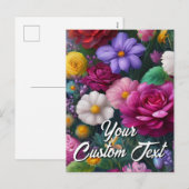 Je eigen tekst gemengde bloemen 23 sjabloon (Voorkant / Achterkant)