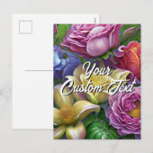 Je eigen tekst gemengde bloemen 33 sjabloon (Voorkant / Achterkant)