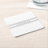 Je eigen tekst & moderne strepen | Zwart & Wit Kartonnen Onderzetters (Schuin)