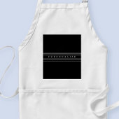 Je eigen tekst & moderne strepen | Zwart & Wit Standaard Schort