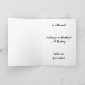 Je eigen tekst op deze mooie Lila ballerina Kaart (Binnen)