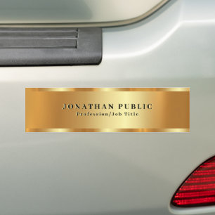 Je eigen tekst sjabloon Zwart & Goud Trendy Bumpersticker