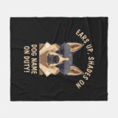 Je eigen tekst, ziet de schaduw omhoog op de naam  fleece deken (Voorkant (Horizontaal))