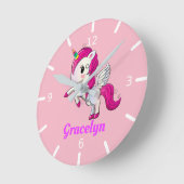 Je eigen Unicorn personaliseren Ronde Klok (Hoek)