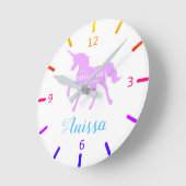 Je eigen Unicorn personaliseren Ronde Klok (Hoek)