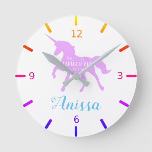 Je eigen Unicorn personaliseren Ronde Klok