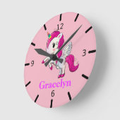 Je eigen Unicorn personaliseren Ronde Klok (Hoek)