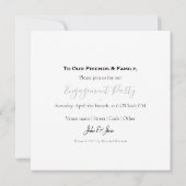 Je eigen verloving foto-aankondigingskaart aankondiging (Achterkant)