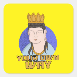 Je eigen weg vierkante sticker