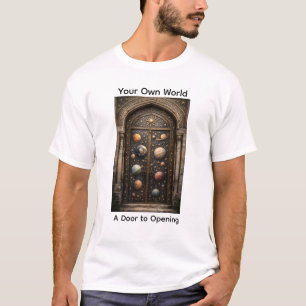 Je Eigen Wereld: Een Deur tot Openen T-shirt