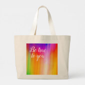 Je eigen zelf zijn ware Canvas tas door Jo Afbeeld (Achterkant)