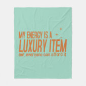 Je energie is een luxeartikel fleece deken (Voorkant)
