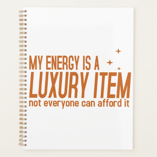 Je energie is een luxeartikel planner (Voorkant)
