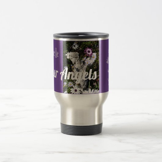 Je engelen zijn altijd bij je Bloemblauwe Engel Reisbeker (Center)