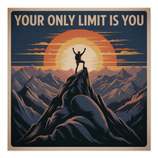 Je enige beperking ben jezelf perfect poster (Voorkant)