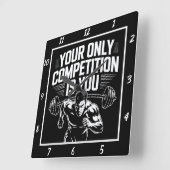 Je enige concurrent ben jij vierkante klok (Hoek)