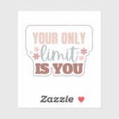 "Je enige limiet is je" aangepaste vinylSticker Sticker (Vel)