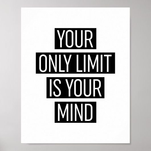 Je enige limiet is je geest poster (Voorkant)
