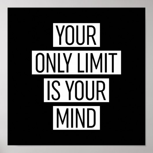 Je enige limiet is je geest poster (Voorkant)