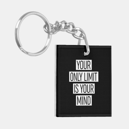 Je enige limiet is je geest sleutelhanger (Voorkant Links)