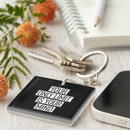 Je enige limiet is je geest sleutelhanger (Voorkant Rechts)