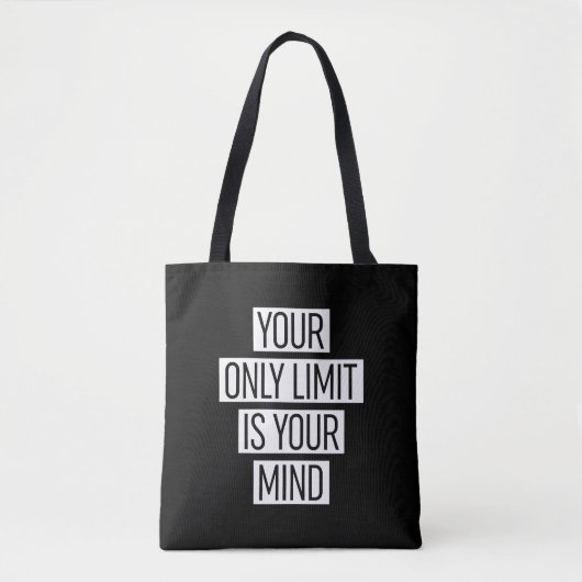 Je enige limiet is je geest tote bag (Voorkant)