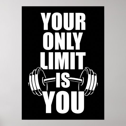 Je enige limiet is jou - drijfkracht voor gym poster (Voorkant)