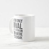 Je enige rivaal ben jij - succes Motivatie Koffiemok (Voorkant links)