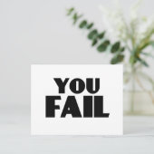 Je faalt briefkaart (Staand voorkant)