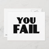 Je faalt briefkaart (Voorkant / Achterkant)