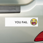 Je faalt. bumpersticker (Op auto)