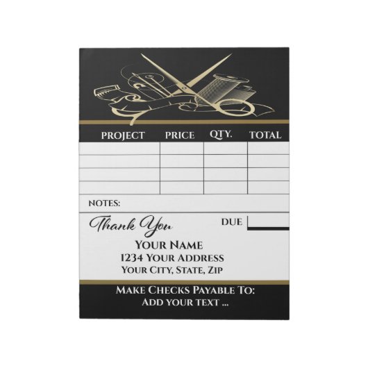 Je factuur notitieblok (Linkerzijde)