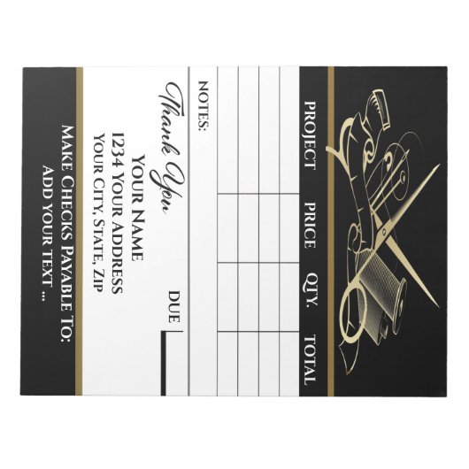 Je factuur notitieblok (Voorkant)