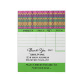 Je factuur notitieblok (Linkerzijde)