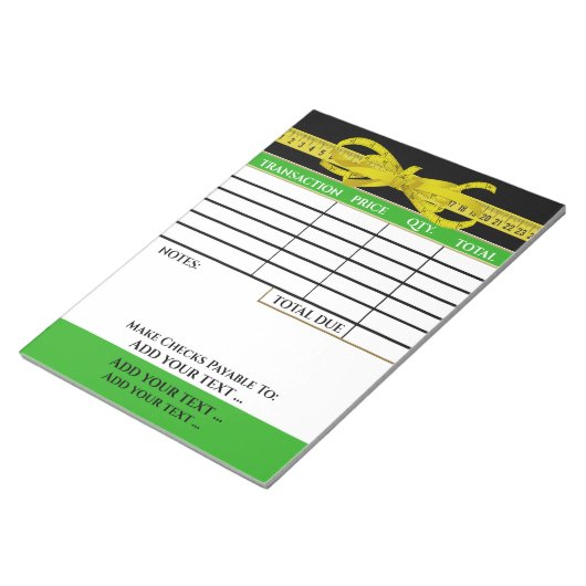 Je factuur-Notitieblok Notitieblok (Schuin)