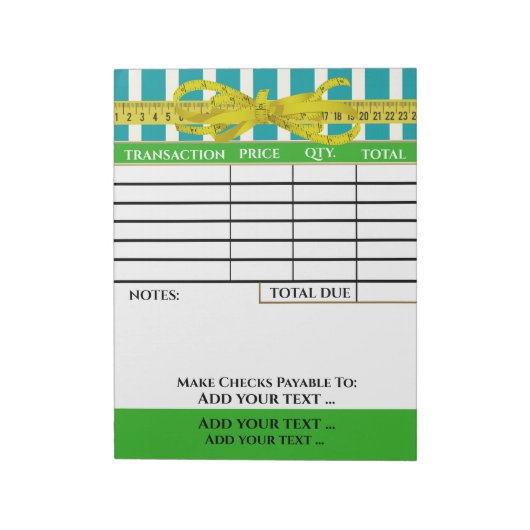 Je factuur-Notitieblok Notitieblok (Linkerzijde)