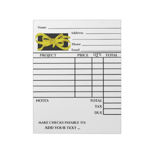 Je factuur-Notitieblok Notitieblok (Linkerzijde)