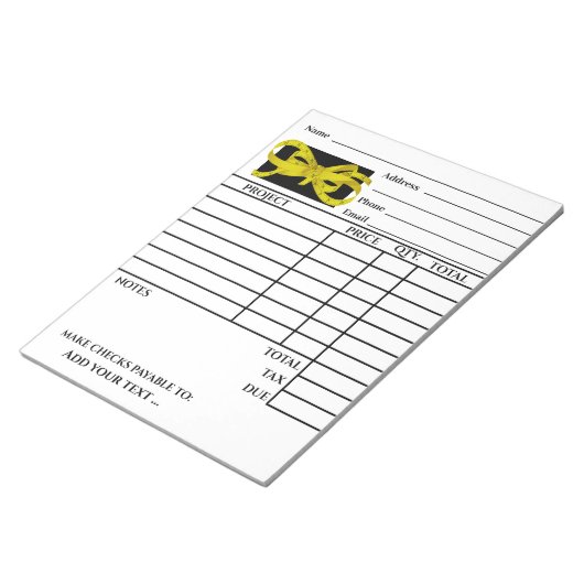 Je factuur-Notitieblok Notitieblok (Schuin)