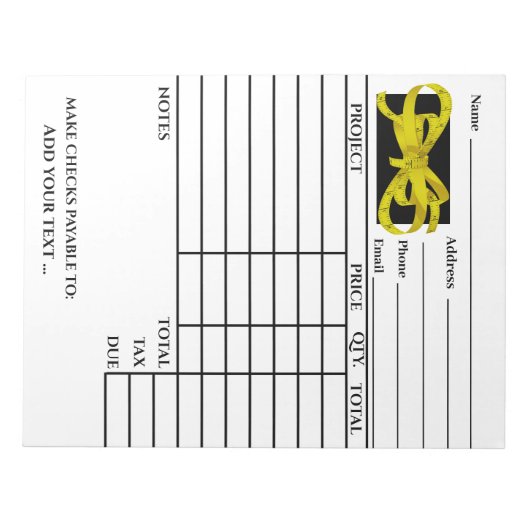 Je factuur-Notitieblok Notitieblok (Voorkant)