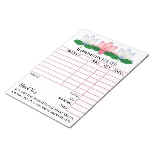 Je factuur-Notitieblok Notitieblok (Schuin)