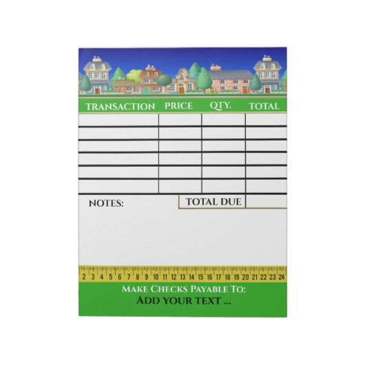 Je factuur-Notitieblok Notitieblok (Linkerzijde)