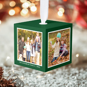 Je familie 4 Foto Collage Green Decoratie